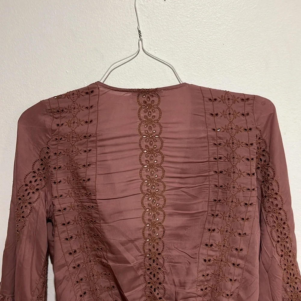 American Eagle pink rose top size:XS - Picture 6 of 7